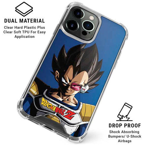Dragon Ball Z Vegeta Portrait iPhone 16 Pro Max Clear Case